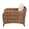 Bali & Pari Vevina Modern Bohemian Dark Brown Mahogany Wood and Woven Seagrass Arm Chair 238-13482-ZORO - alternate 9